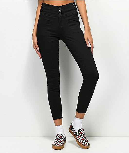 side lace up jeans