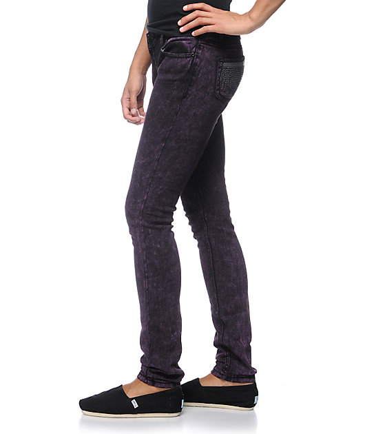 purple acid wash jeans