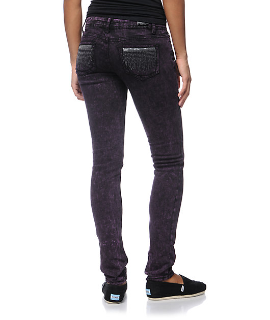 purple acid wash jeans