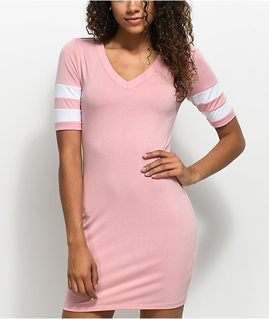 baby pink tshirt dress