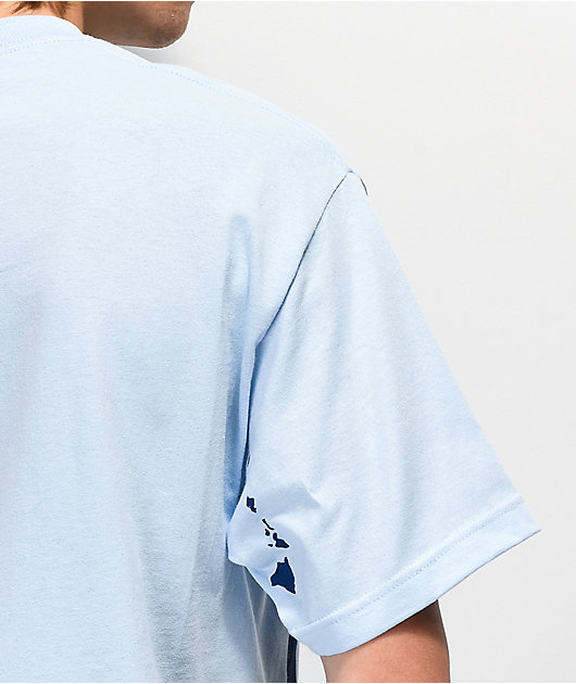 Aloha Army Aloha Script Light Blue T-Shirt | Zumiez