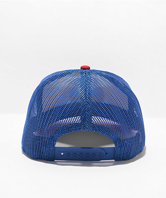 American Needle Built Like Mack Red & Blue Trucker Hat