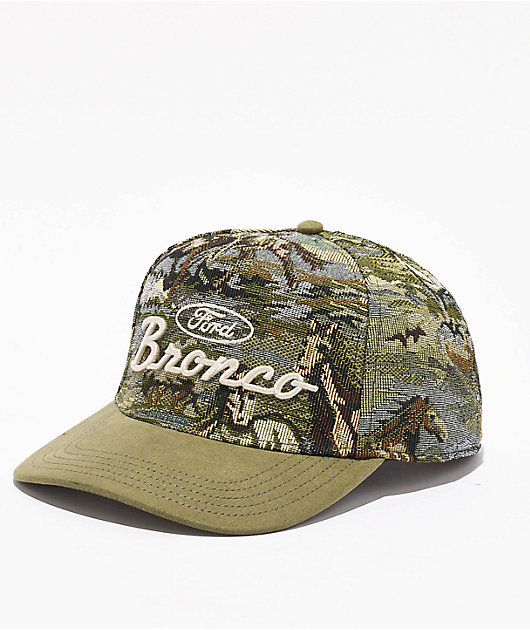 American Needle x Ford Bronco Tapestry Green Snapback Hat Zumiez