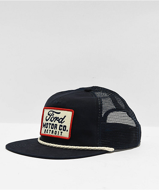 American Needle x Ford Motor Company Wyatt Navy Blue Snapback Hat