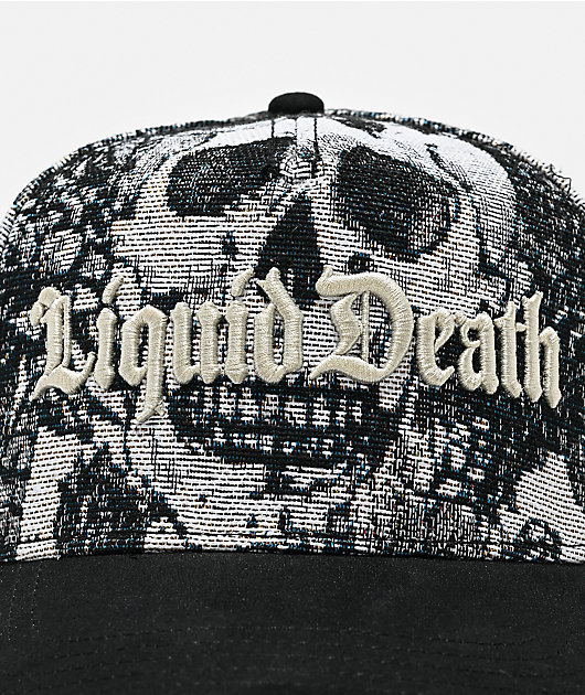 American Needle x Liquid Death Tapestry White Hat