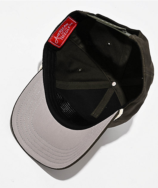 American Needle x Miller Genuine Draft Pheasant Army Green Snapback Hat