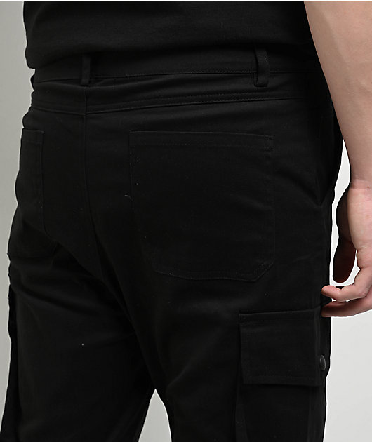 American Stitch Black Flare Cargo Pants