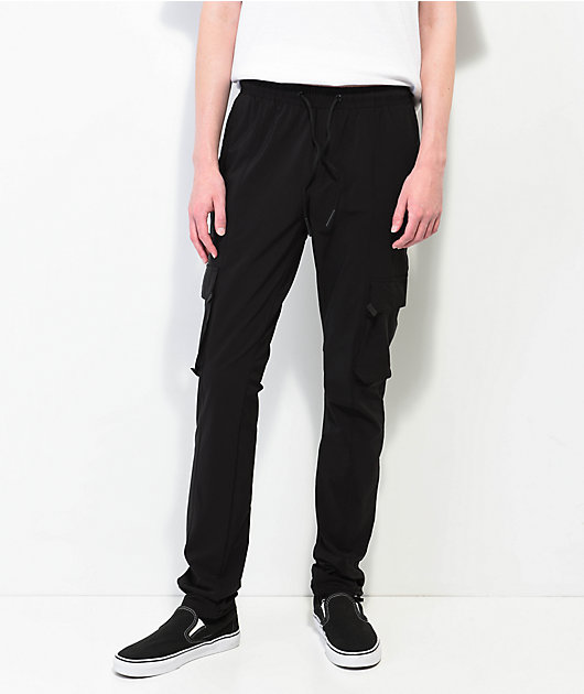American Stitch Black Nylon Cargo Pants