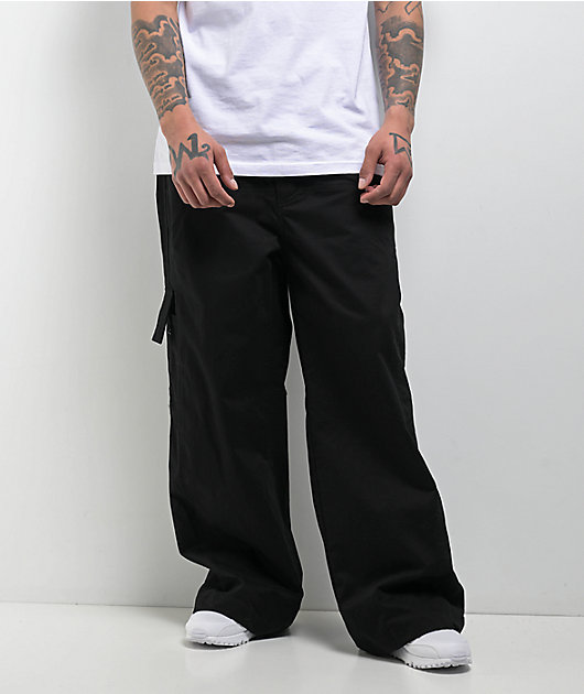 American Stitch Boxer Black Baggy Cargo Pants