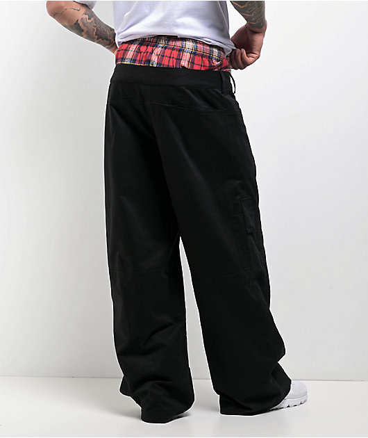 American Stitch Boxer Black Baggy Cargo Pants