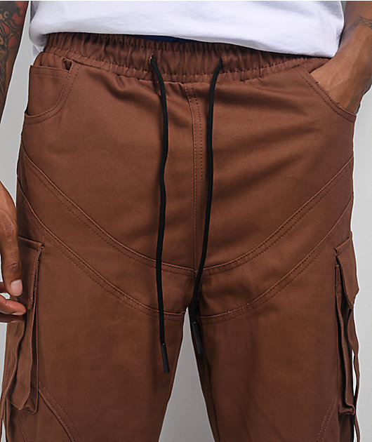 American Stitch Brown Wide Cargo Pants