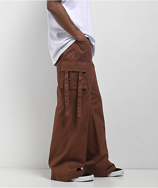 American Stitch Brown Wide Cargo Pants