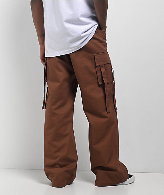 American Stitch Brown Wide Cargo Pants | Zumiez