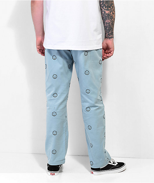 American Stitch Embroidered Light Blue Corduroy Pants