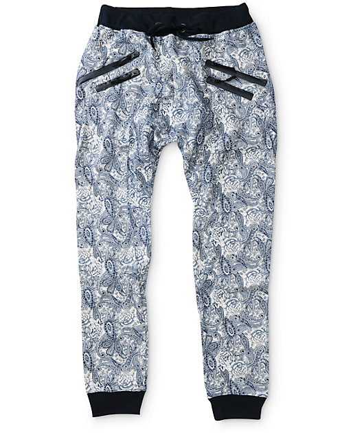 stitch zipper embellished casual jogger pants