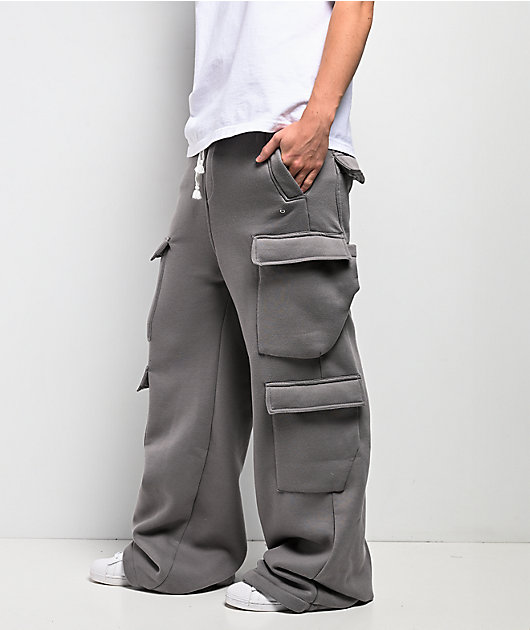 American Stitch Grey Cargo Loose Fit Sweatpants