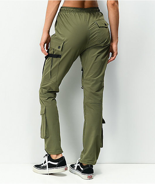 American Stitch Olive Nylon Cargo Pants Zumiez