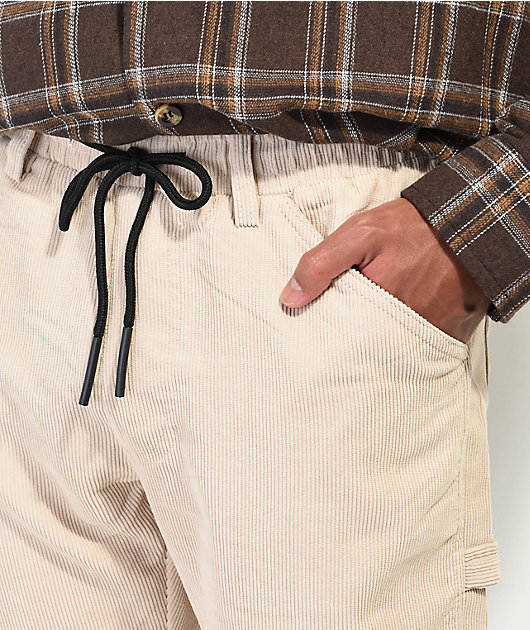 American Stitch Pantalones de carpintero de pana caqui