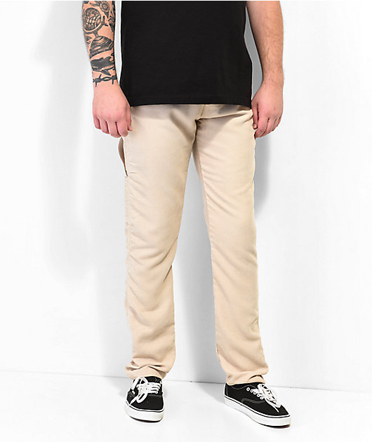 American Stitch Pantalones de carpintero de pana caqui