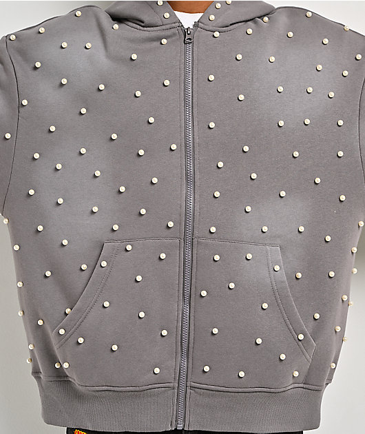 American Stitch Pearl Grey Zip Hoodie