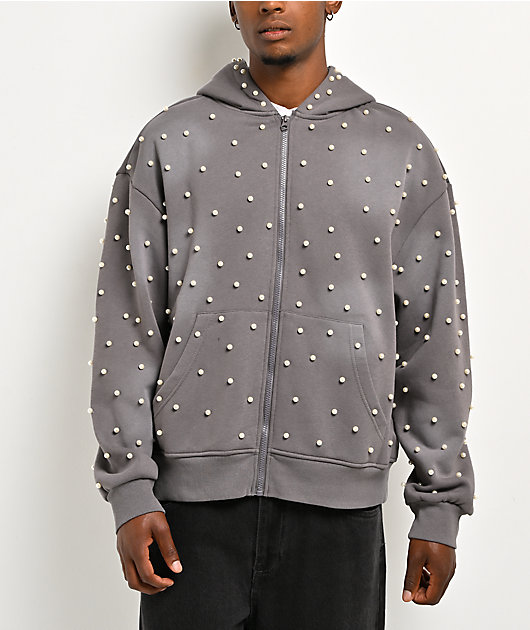 American Stitch Pearl Grey Zip Hoodie