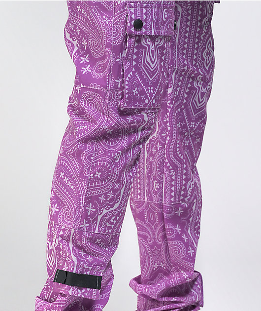 American Stitch Purple Paisley Cargo Pants