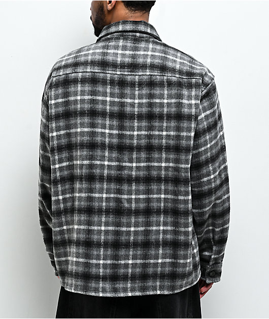 American Stitch Rhinestone Grey Flannel Shirt