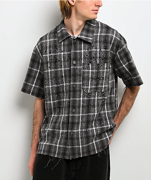 American Stitch Rhinestone Grey Flannel T-Shirt
