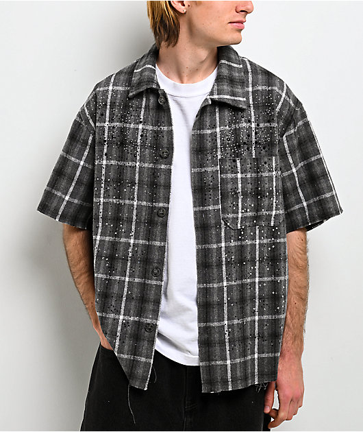 American Stitch Rhinestone Grey Flannel T-Shirt