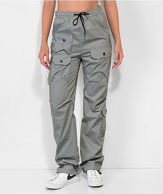 American Stitch Silver Reflective Jogger Pants Zumiez