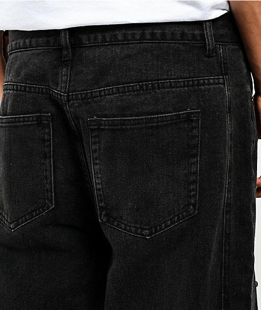 American Stitch Studded Black Wide Leg Jeans | Zumiez