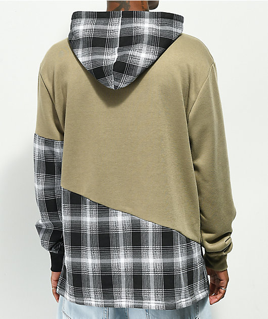 American Stitch Sudadera con capucha gris con varios bolsillos