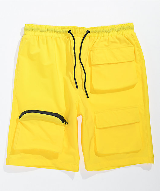 American Stitch Yellow Nylon Cargo Shorts
