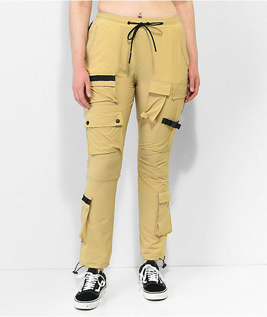 American Stitch pantalones cargo de nylon caqui