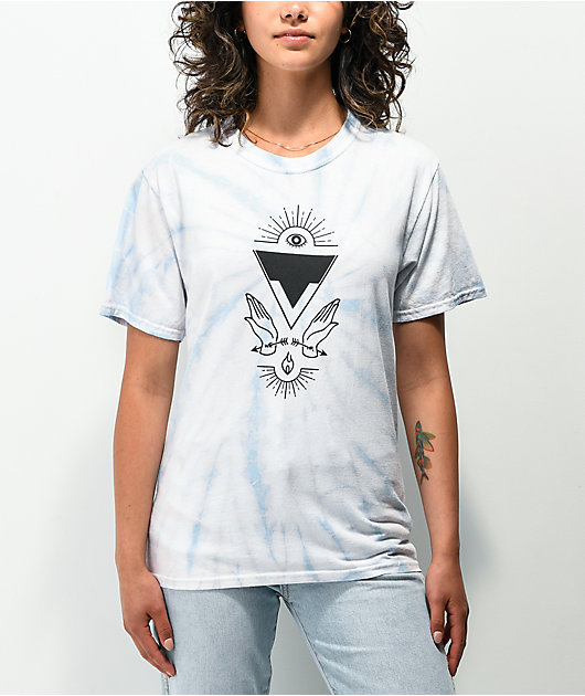 Amplifier Human Rights Blue & White Tie Dye T-Shirt