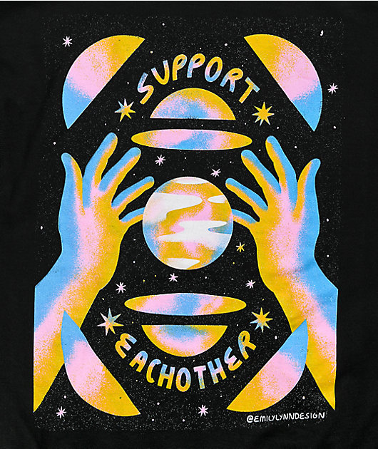 Amplifier Support Each Other Black Hoodie
