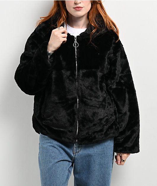 ジャケット・アウター 2000s Asymmetrical fur zip jacket bambi fur zip jacket – YZ
