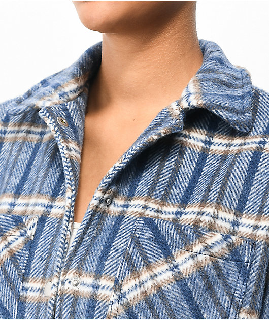 Angel Kiss Combo Blue Flannel Shirt