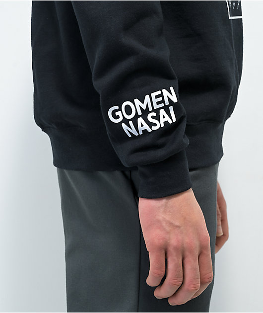 Animebae Lindo Split Black sudadera de cuello redondo