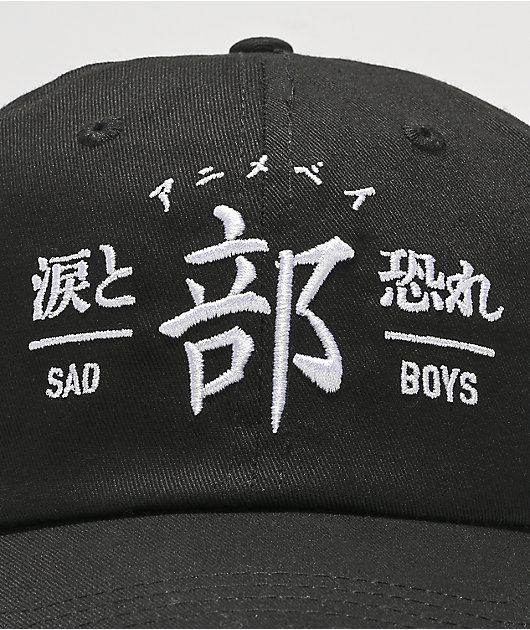 Animebae Sad Boys gorra negra con cinta extensible