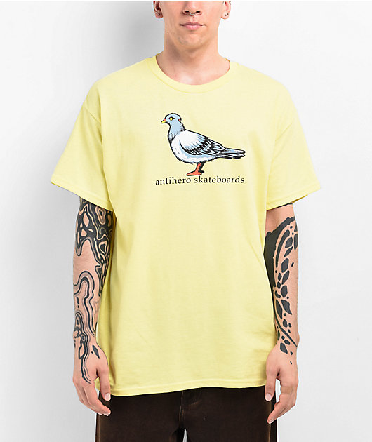 Anti Hero Big Pigeon Yellow T Shirt Zumiez