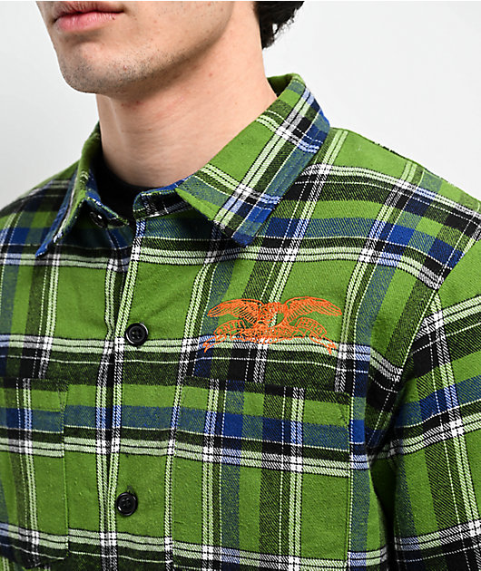 Anti-Hero Eagle Green Flannel Shirt Jacket | Zumiez