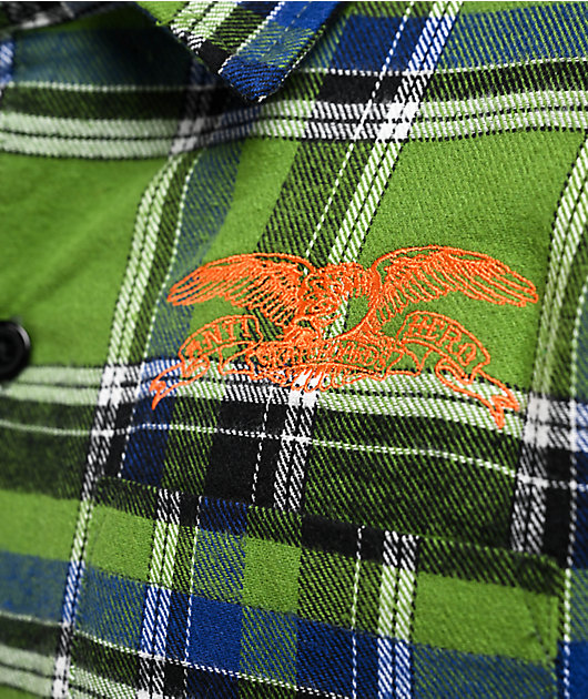 Anti-Hero Eagle Green Flannel Shirt Jacket | Zumiez