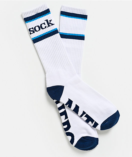Anti-Hero Flushable White & Navy Crew Socks