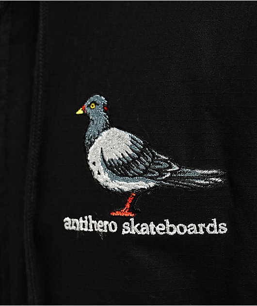 Anti-Hero Basic Pigeon Embroidered White Crew Socks