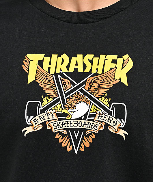Anti-Hero x Thrasher Eaglegram Black T-Shirt | Zumiez