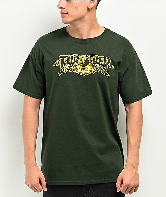 Anti Hero x Thrasher Mag Banner Green T Shirt Zumiez