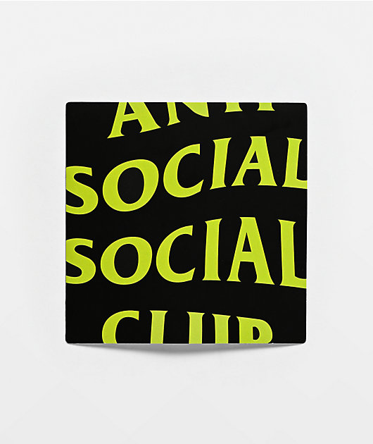 Anti Social Social Club Black & Yellow Sticker
