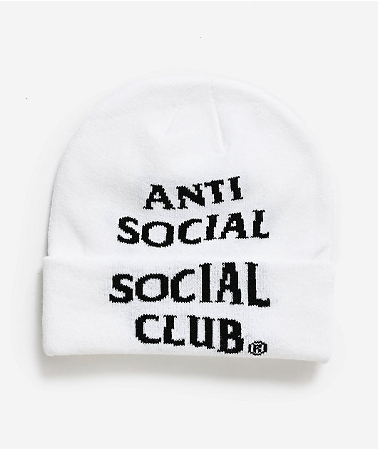 Anti Social Social Club Classic Mind Games White Beanie