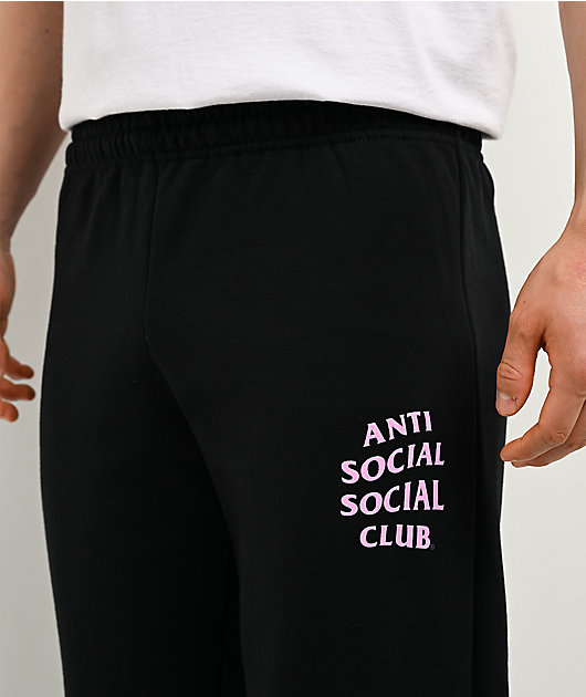 Anti Social Social Club Mind Games Black & Pink Sweatpants